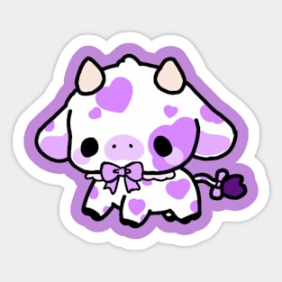 Lavander cow Sticker